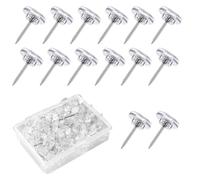200Pcs Clear Thumb Tacks, Drawing Pins for Cork, Notice and Bulletin Boards Map Pins for School and Office Use(Storage Box)