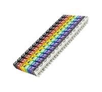 200Pcs Clip on Wire Markers 0-9 Coded, Wire Number Labels Colorful Wire Numbering Marker Tube Cable Marker, C-Type Marker Clip on String Cable Identification for Marking Color Coded Cables (1.5mm²)