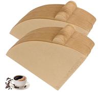 200PCS Coffee Filter Papers, Disposable Unbleached Cone Filter Papers, Compatible with Size 02 for Coffee Dripper and Pour Over Coffee Maker, 1-4 Cups