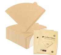 200pcs Coffee Filters, Disposable Unbleached Compatible Coffee Filter Papers, Coffee Filter Papers Size 02 for Coffee Dripper, V-Shaped Drip Tip, Coffee Machines(1-4 Cups)