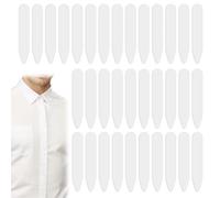 200Pcs Collar Stays Stiffeners, Plastic Shirt Collar Stay, Invisible Inserts, Dress Collars Stays for Women Mens Shirts(2.2", White)
