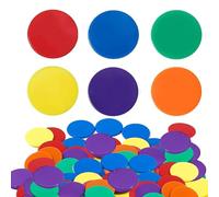 200Pcs Colored Counters,25mm Colored Counters,Plastic Counting Resources,counter For Maths,for Bingo Games,Back to School Supplies,Teacher Supplies,for Kids Educational Math or Party Games Tokens.