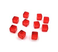 200Pcs Colorful 6 Sided Acrylic Dices 8mm D6 Cubes Square Corner Clear Dices Kids Educational Board Game Dices