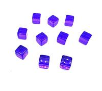 200Pcs Colorful 6 Sided Acrylic Dices 8mm D6 Cubes Square Corner Clear Kids Educational Board Game