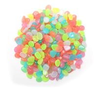 200Pcs Colorful Glow in the Dark Pebbles Luminous Glowing Stones Glow Pebbles Solar Light Powered Decorative Rocks for Garden Walkway Plant Pots Fish Tank DIY Crafts