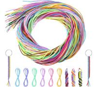200pcs Colorful Pvc Braided Strings Diy Handmade Rainbow Elastic Rope Craft Bracelet Lacing Cord Scoubidou Strings for Handicrafts Jewelry Bracelets Lanyard Thread - 1. 8MM/ 1M, 20 Colors