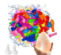 200Pcs Colorful Self Sealing Water Balloons Bombs,Easy Fill Biodegradable Latex Water Bomb Balloon with Hose Nozzle,for Boys,Girls,Adult Summer Fun Garden Party Games Splash Party Supplies Pool Toys