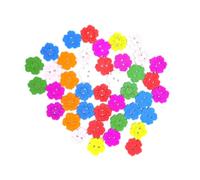 200pcs Colourful Sunflower Wooden Sewing Buttons for Crafting | Wood Material, Easy Stitching Attachment, Clothes and Hats, Scrapbooking Embellishment, Budget Bulk Set Random Color
