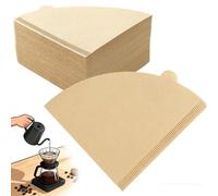 200PCS Cone Coffee Filters, Disposable Unbleached Natural Coffee Paper Filter for Pour Over and Drip Coffee Maker for Hario V60 and Pour Over Brewers 2/4 Cup
