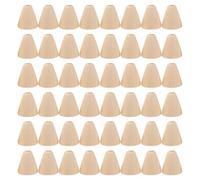 200pcs Cone Shaped Wooden Beads for DIY Crafts Large Hole