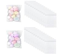 200Pcs Cookie Bags 10CMx10CM, Polka Dot Cellophane Bags Small, Cute Biscuit Bag, Self-sealing Cellophane Sweet Bag for Baked Goods, Cookies, Candy, Jewelry, Soap, Cards and Desserts (Transparent)