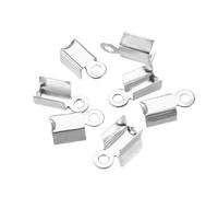 200pcs Cove Clasps Cord End Caps Leather Clip Tip for Handmade Jewelry Necklace Bracelets Making with Antique Platings Cord End Caps
