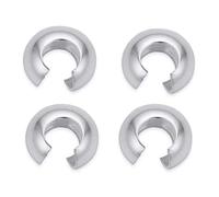 200pcs Crimp Bead Knot Covers 3mm (0.12 Inch) Small Beads Sterling Silver Plated Copper Brass for Jewelry Craft Making CF9-3