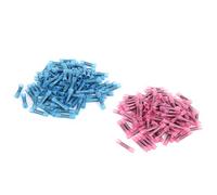 200PCS Crimp Connector Kit, Butt Connectors with Double - Wall Shrink Terminal, Blue and Pink Solder Seal Cable Protectors for Automotive, Marine, DIY Electrical Wiring