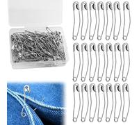 200PCS Curved Safety Pins Quilting Sturdy and Durable Resist Rust and Corrosion Sewing Pins Dressmaking Not Easy to Deform Strong Sewing Pins for Blankets Skirts Crafts Brooch Making Silver Tone