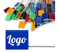 200pcs Custom Steel Security Seals Personalized Aluminum Alloy Logo Tag Numbered Metal Cable Wire Seal Lock