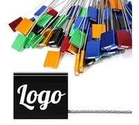 200pcs Custom Steel Security Seals Personalized Aluminum Alloy Logo Tag Numbered Metal Cable Wire Seal Lock