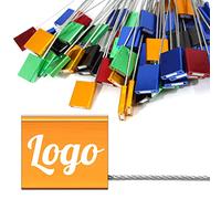 200pcs Custom Steel Security Seals Personalized Aluminum Alloy Logo Tag Numbered Metal Cable Wire Seal Lock