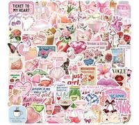 200Pcs Cute Aesthetic Stickers, Cool Summer Coquette Sticker Pack, Colorful Waterproof Vinyl Graffiti Decals for Laptops Skateboard Journal Scrapbook, Teens and Girls