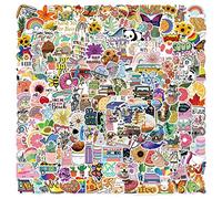 200pcs Cute Preppy Colorful Vinyl Stickers, Decorative Sticker Pack for Laptop, Bottle, Scrapbooking, Skateboard, Guitar, Phone, Suitcase, Journal, Fun Aesthetic Stickers for Adults, Teens, Rewards