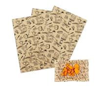 200Pcs Deli Paper Greaseproof Paper Sheets Pre Cut Food Wrapper Food Basket Liner Tray Liner, Multipurpose Wrapping Bread, Hamburger, Sandwich, picnic, Party, kraft paper (12"x7.8" kraft Coffee)