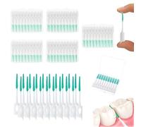 200Pcs Dental Floss Sticks, Dual-Use Soft Interdental Brushes, 5 Boxes Tooth Flossing Brushes Disposable for Cleaning, Portable Teeth Picks Sticks, Plastic Teeth Floss Oral Cleaning Tool for Traveling