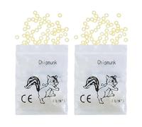 200pcs Dental Orthodontic Elastics Rubber Bands Braces Bands with 2Packs Braces Rubber Bands Elastics Latex Rubber Bands for Teeth Gap Crooked Teeth Braces,etc (Chipmunk 1/8" 3.5OZ)