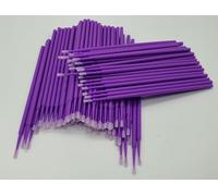 200PCS Disposable Lash Eyelash Micro Brush Mascara Wands Applicator Makeup Tool (Purple)