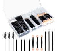 200PCS Disposable Makeup Applicators Set, IEMIEBSHA Makeup Tools Eyeshadow Brushes Mascara Wands Eyeliner Brushes Lip Applicators for Makeup Artist Supplies with Organizer Storage Box