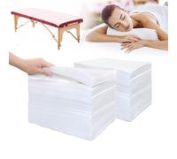 200Pcs Disposable Massage Table Sheets 31.5" x 71" Non-Woven Fabric Bed Covers for Ultimate Hygiene and Comfort in Massage, Tattoo, and Spa Treatments, Breathable and Durable Sheets(White)