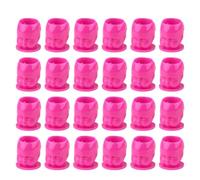 200PCS Disposable Tattoo Ink Caps Doll Tattoo Ink Cups With Stable Base Permanent Makeup Pigment Holder Container Cap for Ink Accessory (Pink)