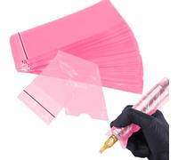 200PCS Disposable Tattoo Pen Bags Large Tattoo Pen Sleeves 18 x 6,5 cm Plastic Tattoo Machine Covers for Cartridge Machine Accessories Supplies for Artists (Pink)