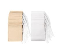 200PCS Disposable Tea Filter Bags, Carehabi Empty with Drawstring, for Loose, Muslin Bag (6 x 8 cm) (200PCS)