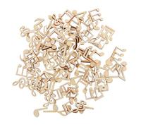 200pcs DIY Note Shape Wood Chip Handmade Unfinished Wood Craft Decor