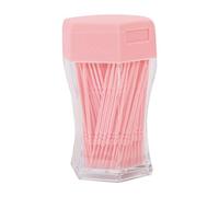 200Pcs Double Head Plastic Toothpick, Soft Tooth Floss Picks Interdental Brush Flosser Sticks Oral Brush Cleaning Tool (Pink)