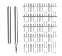 200pcs Double-Head Skirting Thread Seamless Nails with Bonus 2pcs Sleeve Tools, Double Headed Nails Non Marking Double Sided Nails, Invisible Security Screws for Wood Baseboards Double-Headed Nails.