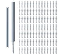 200PCS Double Headed Skirting Nails, Double-Head Skirting Invisible Nails with Sleeve Tool, Double Ended No Trace Screws for Furniture Wood, Security Seamless Skirting Line Nail for Home