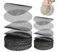 200pcs Drainage Mesh Net for Planter Pot Drain Hole, Plant Pot Mesh Drainage Screen, 2/4 Inch Round Flower Pot Drainage Mesh Drainage Hole Screens Bonsai Pot Bottom Grid Mat for Prevent Soil Loss