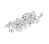 200pcs Dreadlocks Hair Rings Hollow Out Exquisite Patterns Alloy Hair Braiding Jewelry Coils (Silver)