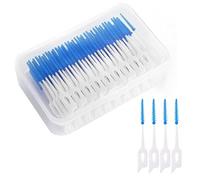 200Pcs Dual-use Tooth Flossing Brushes Oral Dental Pick Brushes Silicone Dental Brushes Useful Silicone Tooth Floss Picks for Braces Oral Cleaning