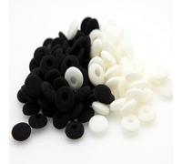200Pcs Earphone Sponge Mesh Cushion Pads,Replacement Foam Earbud Earpad,Ear Earbuds Headset Covers,Foam Earpad Replacement Covers For Earphones & Headphones (Single hole black)