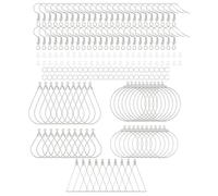 200Pcs Earring Hooks Ear Wires Ear Wire Findings Alloy Beading Frames Jewelry Designing Part Suitable for Jewelry Making Round Earring Frames