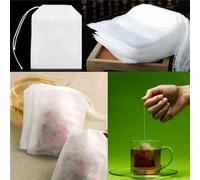 200Pcs Empty Tea Bags Muslin Drawstring Bath Herbs Filter Making Spice