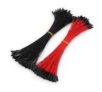200Pcs Female To Female Red Black 26AWG 20CM Wire Cable Connector MQXFCZUX