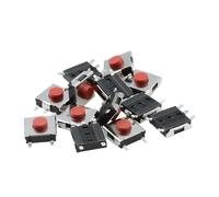200Pcs Flat Red SMD 5Pin 6X6 Tact Push Button Switch 6 * 6 * 3.1MM Micro Switch 6X6X3.1MM