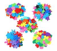 200pcs Foam Stickers Self-Adhesive Geometric Shape Craft Stickers Sticky DIY Craft Sticker Supplies Assorted Colors for Kids Scrapbooking Art Program Card Making Projects