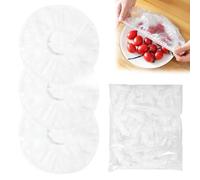 200Pcs Food Cover Plastic Bowl Covers for Bread Rising Shrinkable Food Fresh Keeping Bags Shrinkable Food Covers for Fruit Vegetable Meat Food Preservation