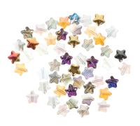 200pcs Glass Star Spacer Beads for Bracelets and Keychains | Bright Shiny Finish, Smooth Surface, Easy Storage, Suited to Art Projects and Workshop Use Random Color
