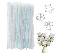 200Pcs Glitter Chenille Brushes, 30cm X 6mm Glitter Pipe Cleaners, Bendable, for Creative Flowers, Christmas Decoration, Party, DIY Crafts and Decorations