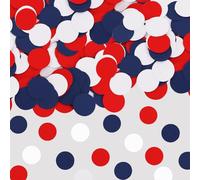 200Pcs Glitter Red White Blue Table confetti,Paper Circle Dots Confetti for Birthday Party Halloween Bachelorette Wedding Baby Shower Graduation Decorations